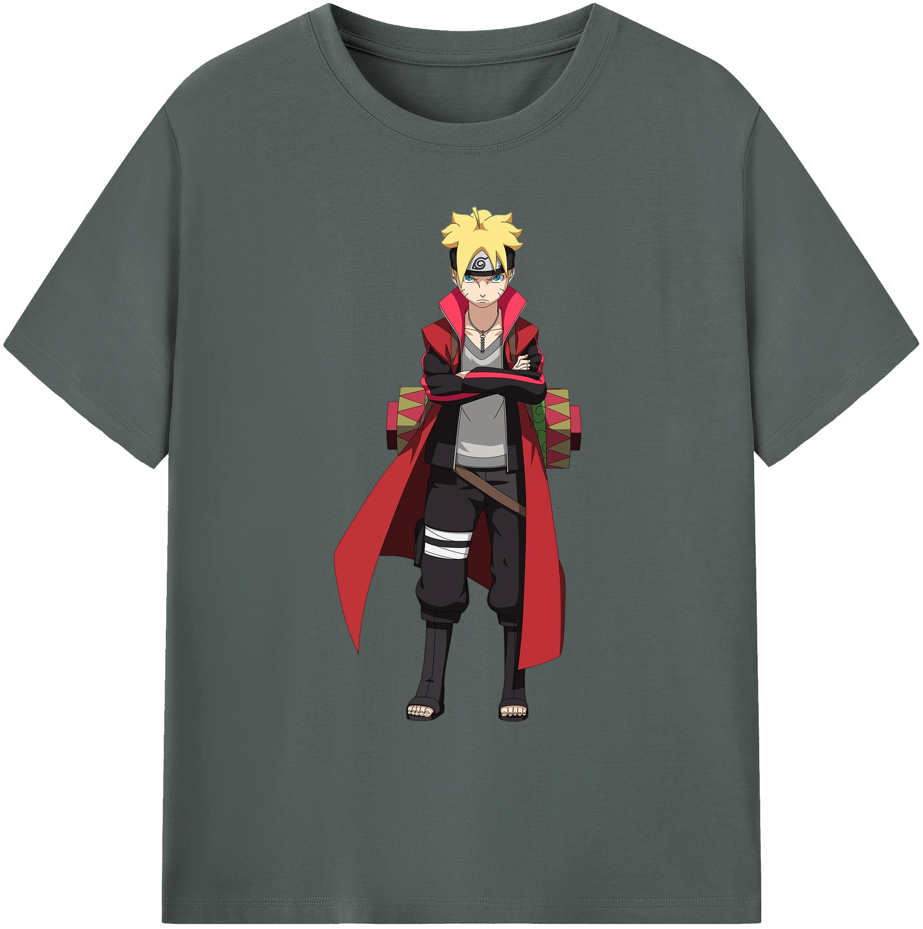 （画像用） NARUTO -ナルト- うずまき ボルト Uzumaki Boruto 綿100％ メンズ半袖Tシャツ｜肌触りやわらか＆通気性